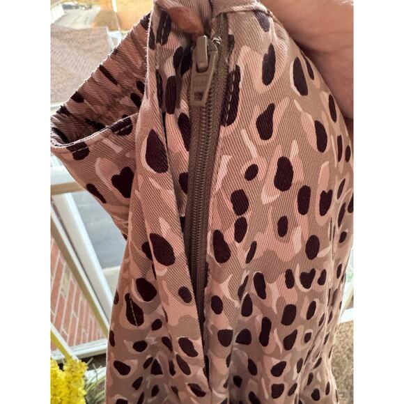 Anthropologie Maeve Leopard Print Isobel Wide Leg Crop Pant Small BOHO - Picture 4 of 9